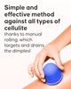Cellublue suction cup reproducing palpate-roll massage on thigh