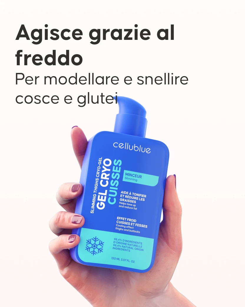 Texture gel cryo cosce Cellublue formula naturale