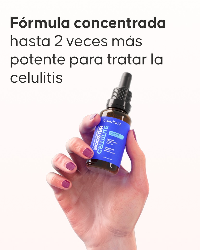 Booster anticelulítico Cellublue textura del concentrado de cafeína