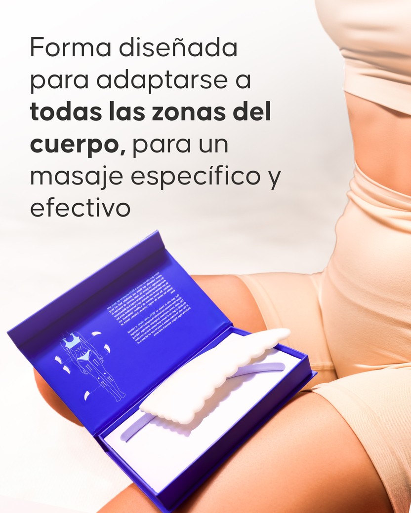 Gua Sha drenante Cellublue técnica de masaje en piernas