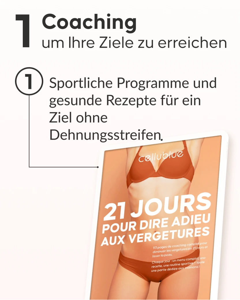 Vorher-Nachher Ergebnisse mit dem Cellublue Dehnungsstreifen Set