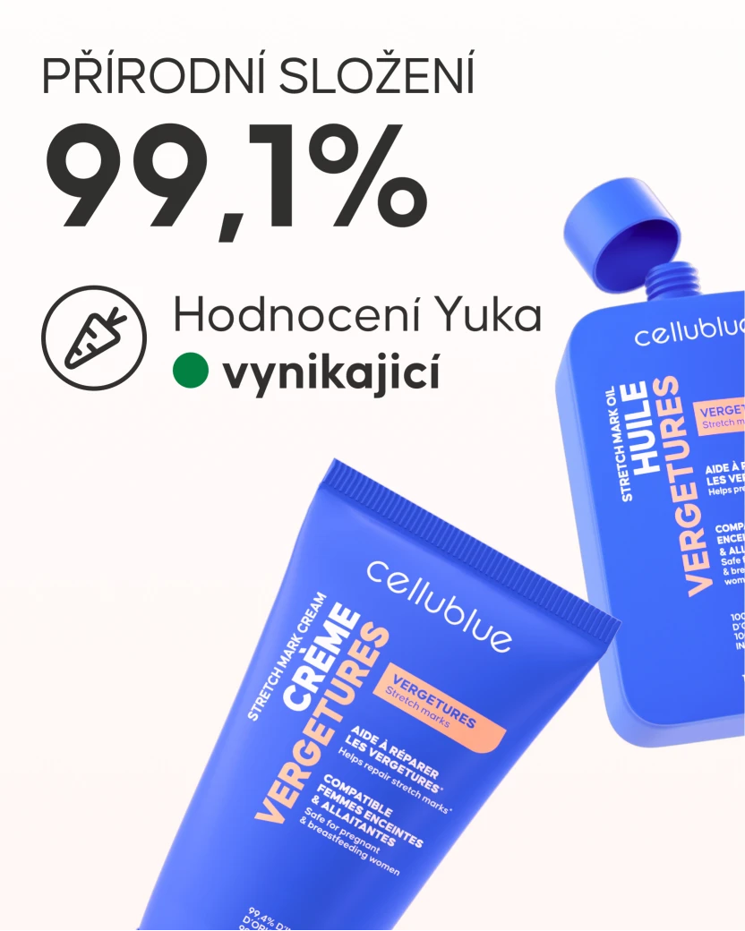 Sada proti striím Cellublue detail textury produktů