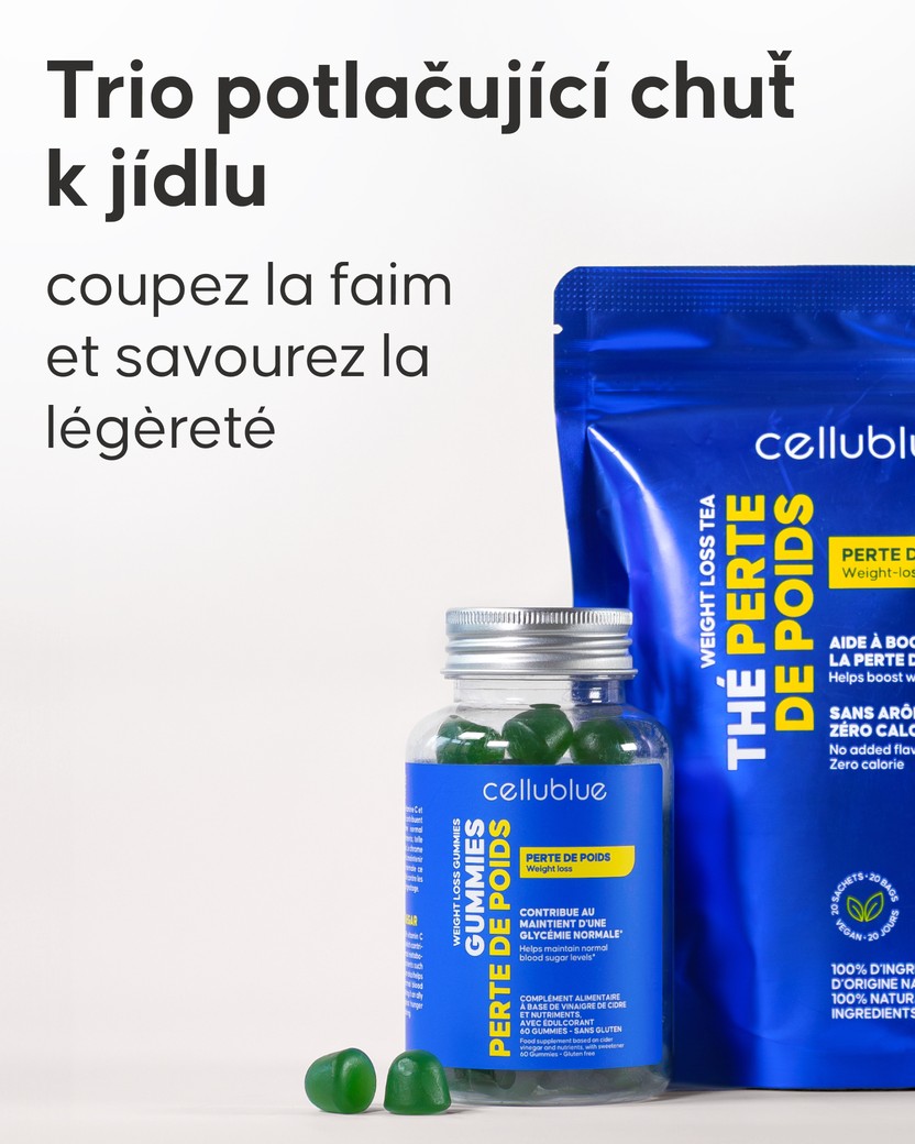 Čaj Perte de Poids z 9 bylin v balení Trio Cellublue