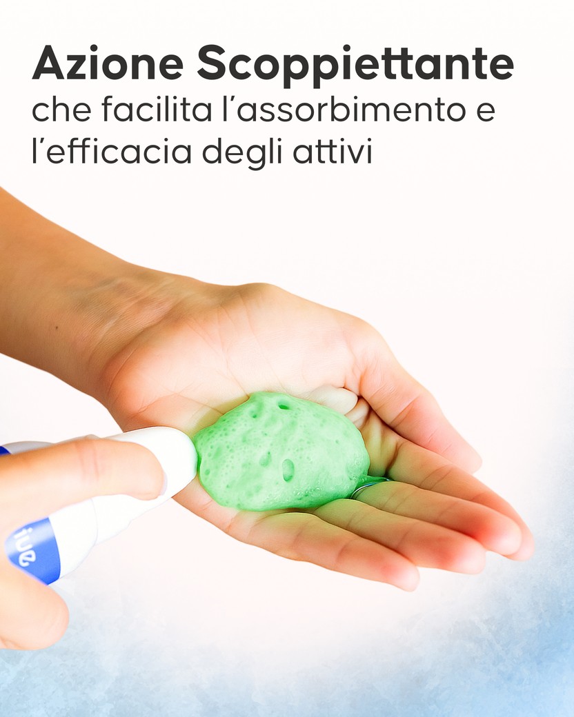 Mousse Crepitante Snellente Cellublue dettaglio texture crepitante