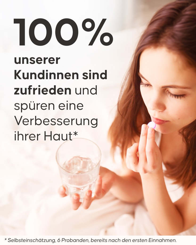 Brausetablette mit Kirschgeschmack löst sich im Wasserglas auf