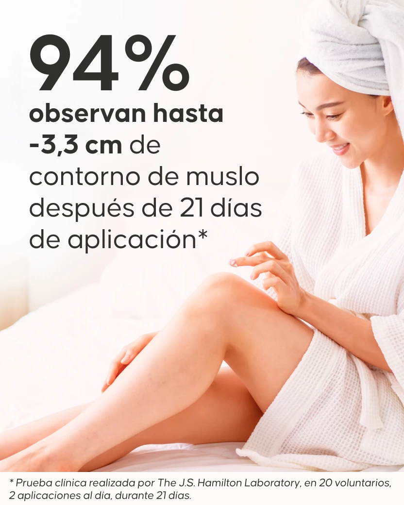 Aplicación del Gel Cryo Cuisses Cellublue sobre los muslos