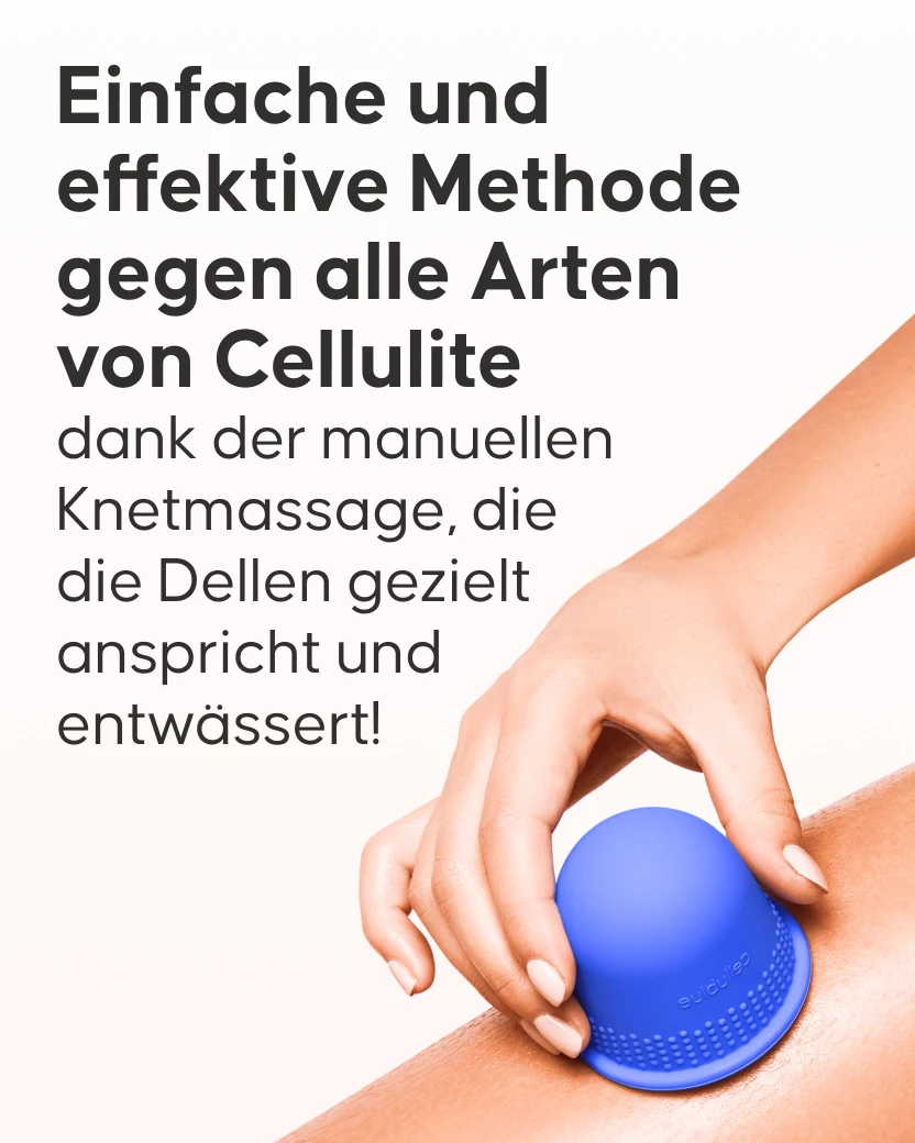Anwendung der Cellublue Ventouse gegen Cellulite am Oberschenkel