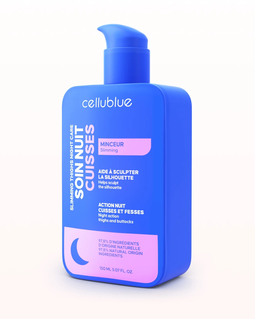 Crema reductora de noche para muslos Cellublue envase principal