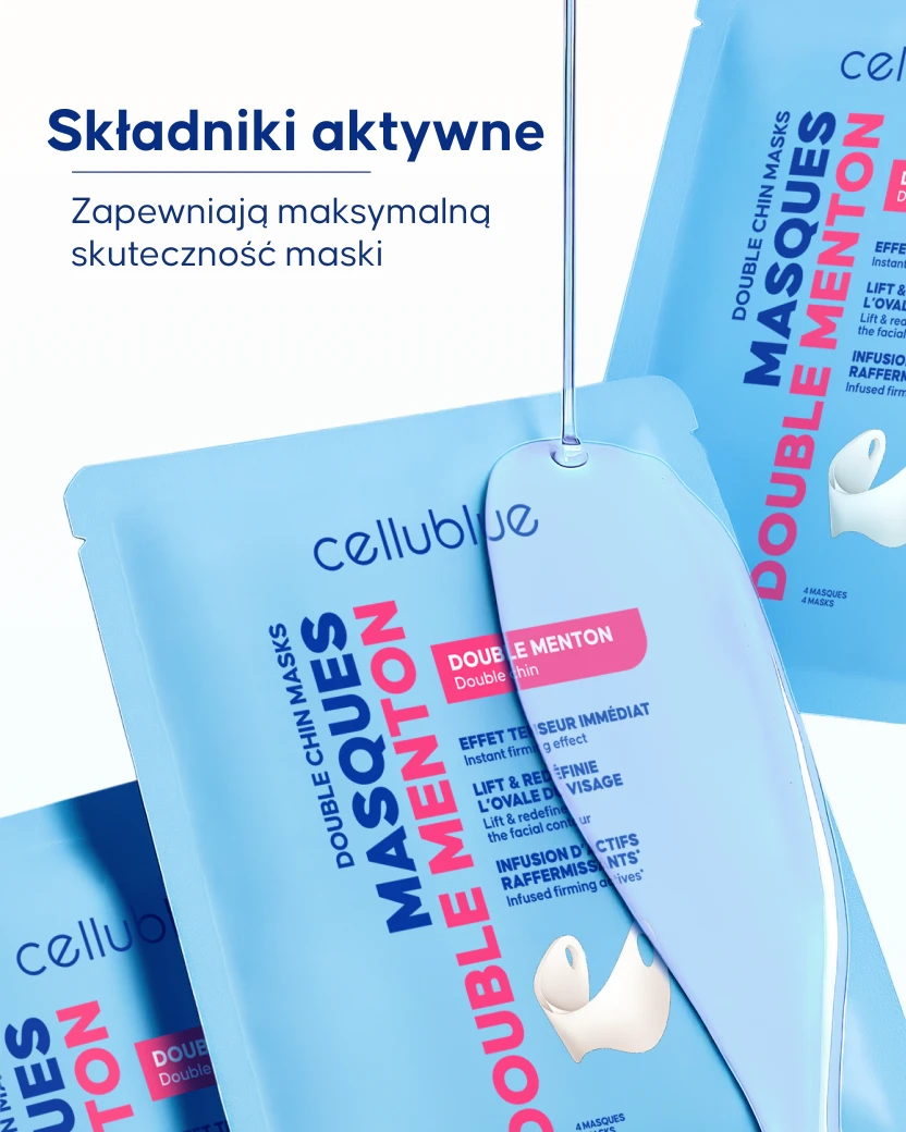 Maska na podwójny podbródek Cellublue rozłożona