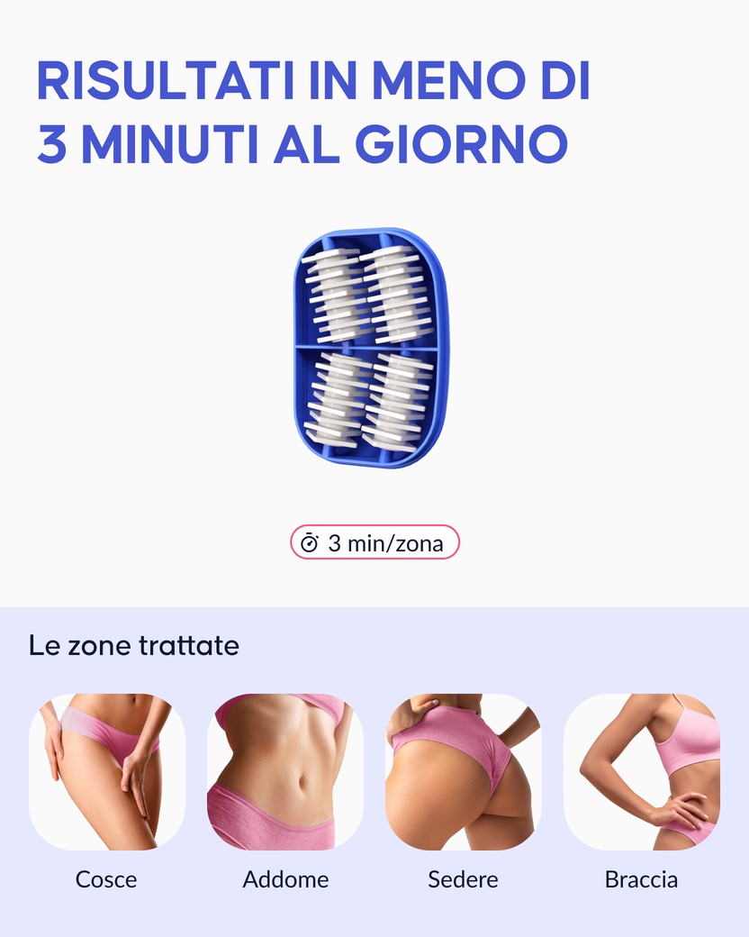 Risultati pelle liscia con massaggiatore CellRoller Cellublue