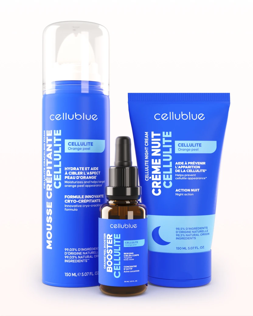 Program proti celulitidě Cellublue balení produktů den a noc
