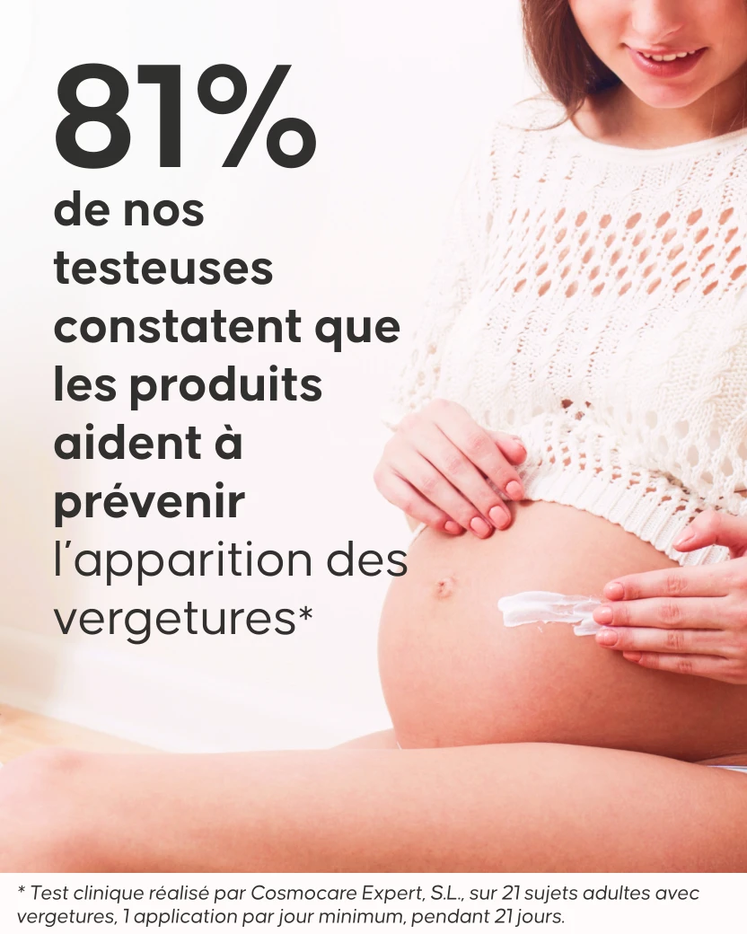 Gestes de massage anti-vergetures avec produits Cellublue