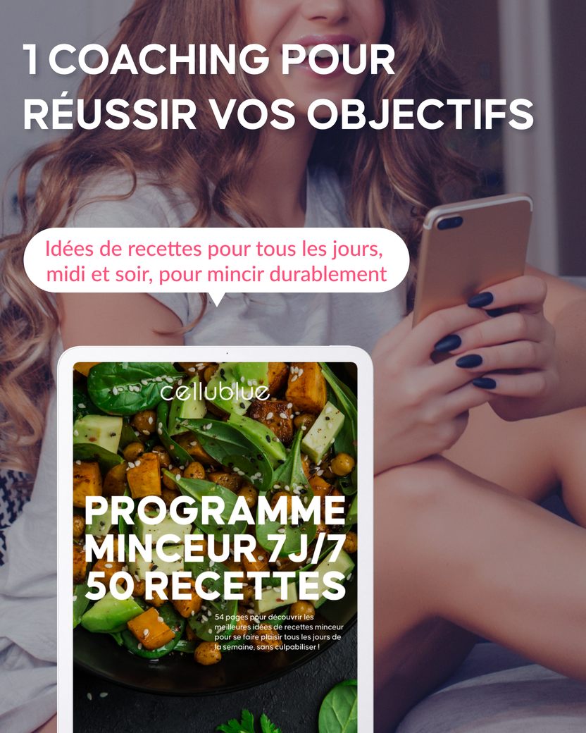 Slider plats gourmands du programme minceur Cellublue