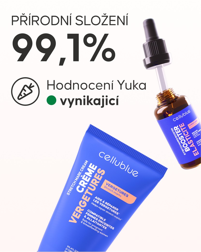 Booster elasticity Cellublue nanášení na pokožku se striemi