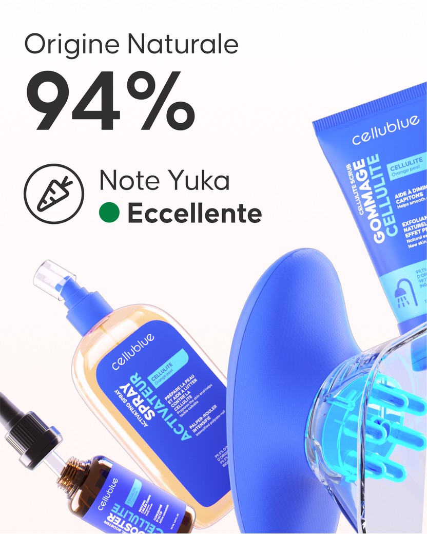 Dettaglio accessori e prodotti del Pack Esperto Anticellulite