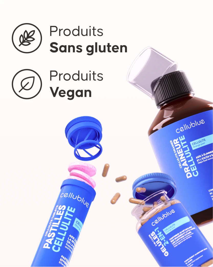 Draineur liquide anti-cellulite Cellublue aux extraits naturels