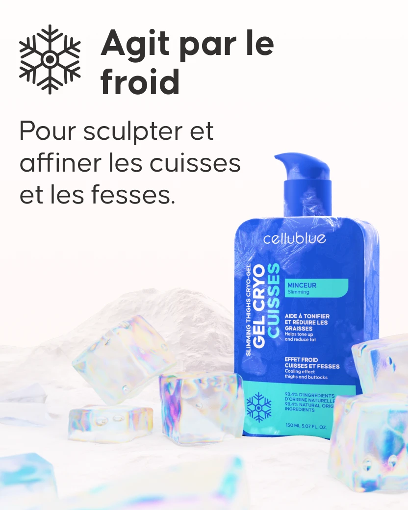 Application du soin minceur sur les cuisses Programme Cellublue
