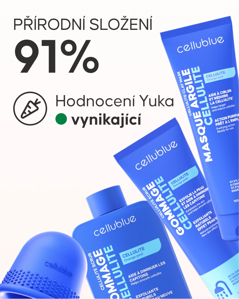 Použití ventouse baňky Cellublue při masáži proti celulitidě