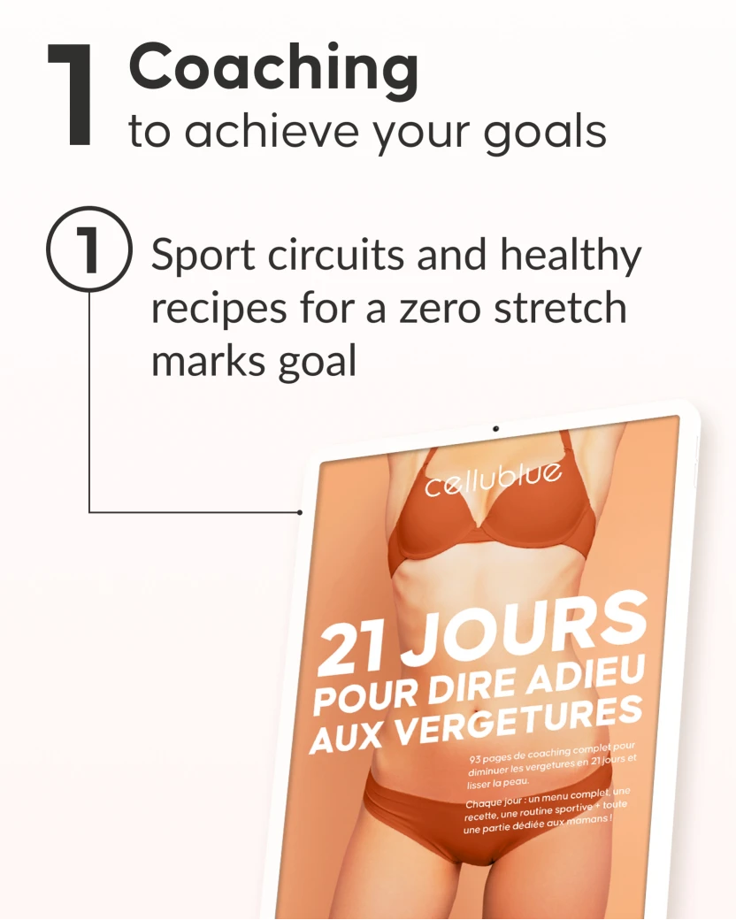 Natural ingredients list for Cellublue stretch mark prevention duo