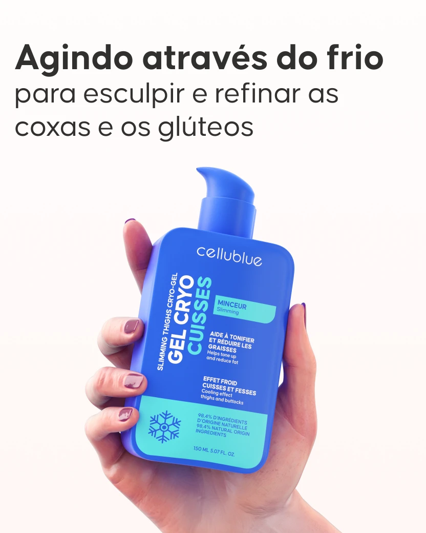 Textura gel crio coxas Cellublue fórmula reforçada