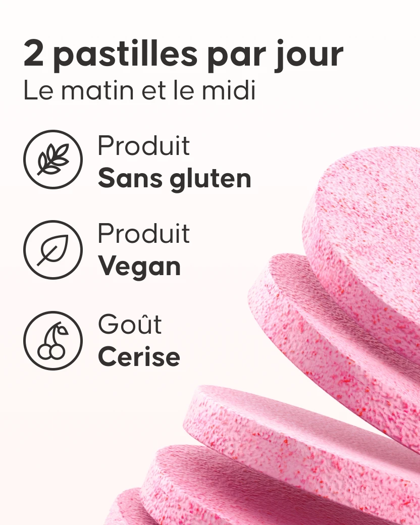 Bénéfices complets des pastilles effervescentes Cellublue anti-cellulite