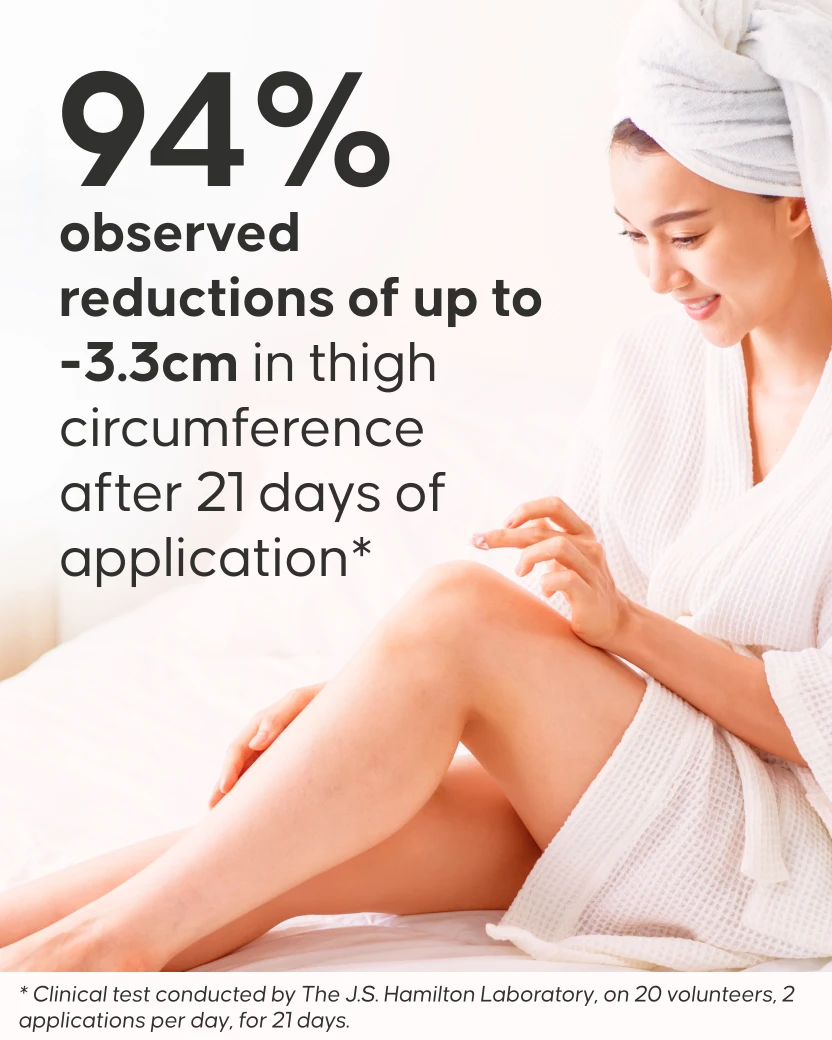 Cellublue cryo gel application on thighs demonstration