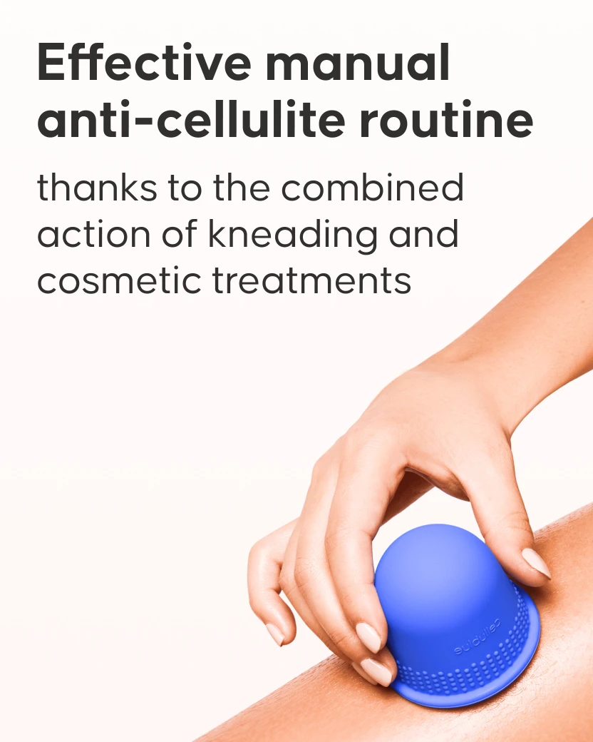 Anti-cellulite massage cup and body care products from the Maxi Pack
