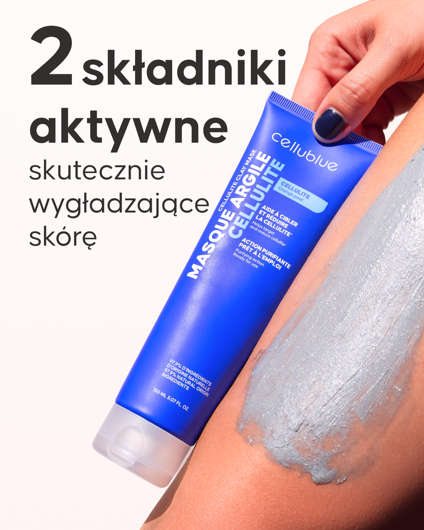 Składniki aktywne maski antycellulitowej Cellublue argila i węgiel