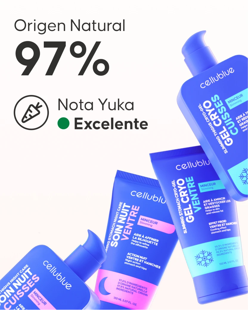 Detalle de los 4 productos del Pack Adelgazante 24h Cellublue