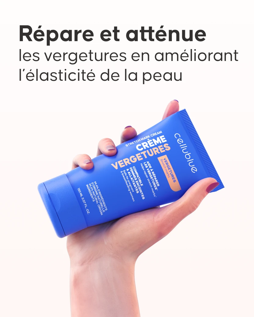 Slide application crème vergetures sur vergetures blanches