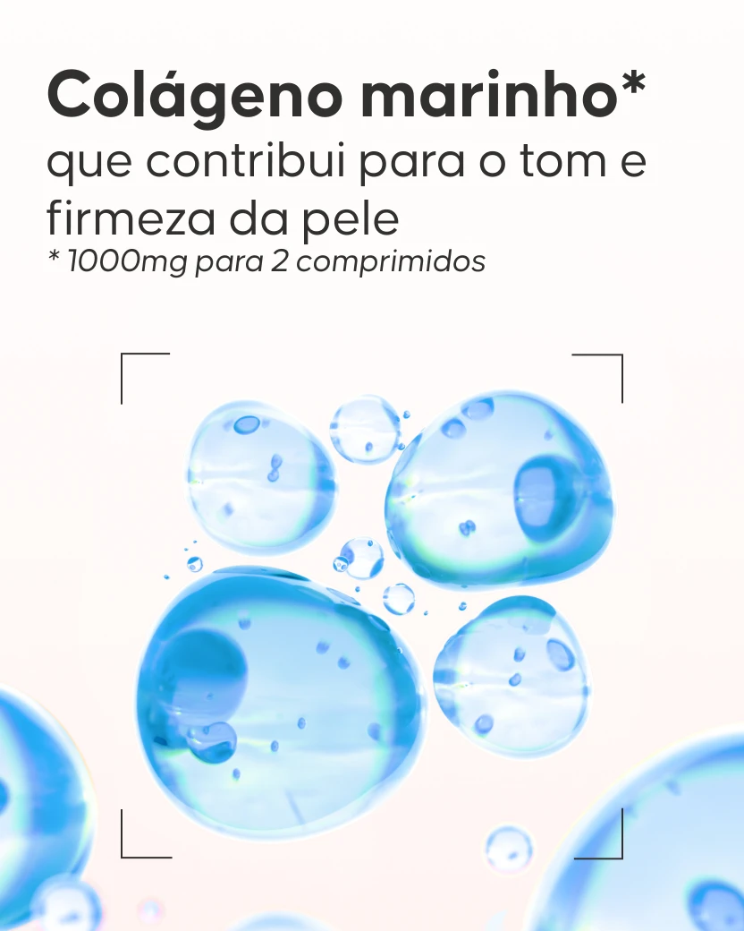 Pastilha efervescente de colagénio a dissolver num copo de água