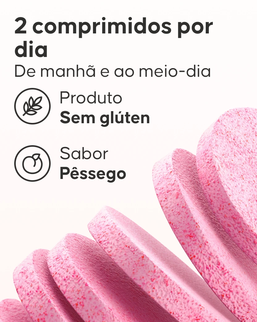 Resultados de firmeza na pele com pastilhas de colagénio Cellublue