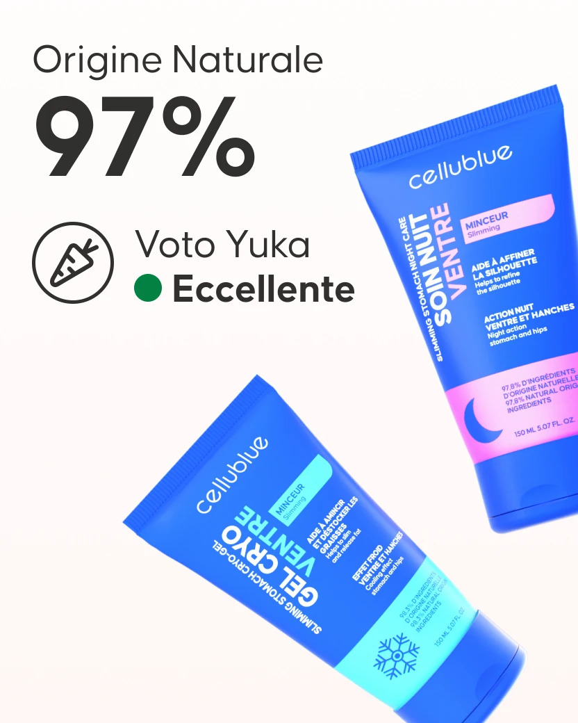 Applicazione olio snellente Cellublue massaggio pancia e fianchi