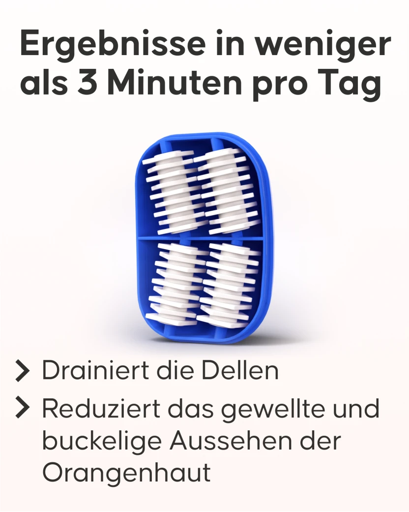 Cellroller Orangenhaut Massagegerät Vorher-Nachher Ergebnis