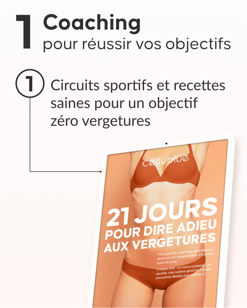 Étapes de la routine Pack Maxi Vergetures Cellublue