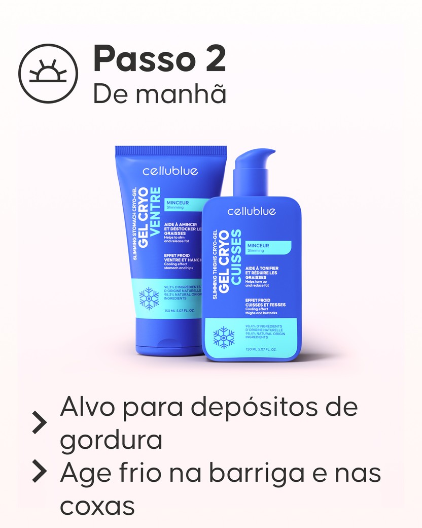 Rotina adelgaçante dia e noite com Pack Maxi Cellublue