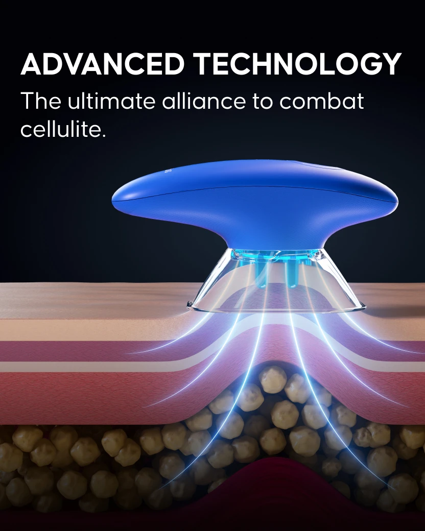 Electric anti-cellulite cupping device suction levels detail
