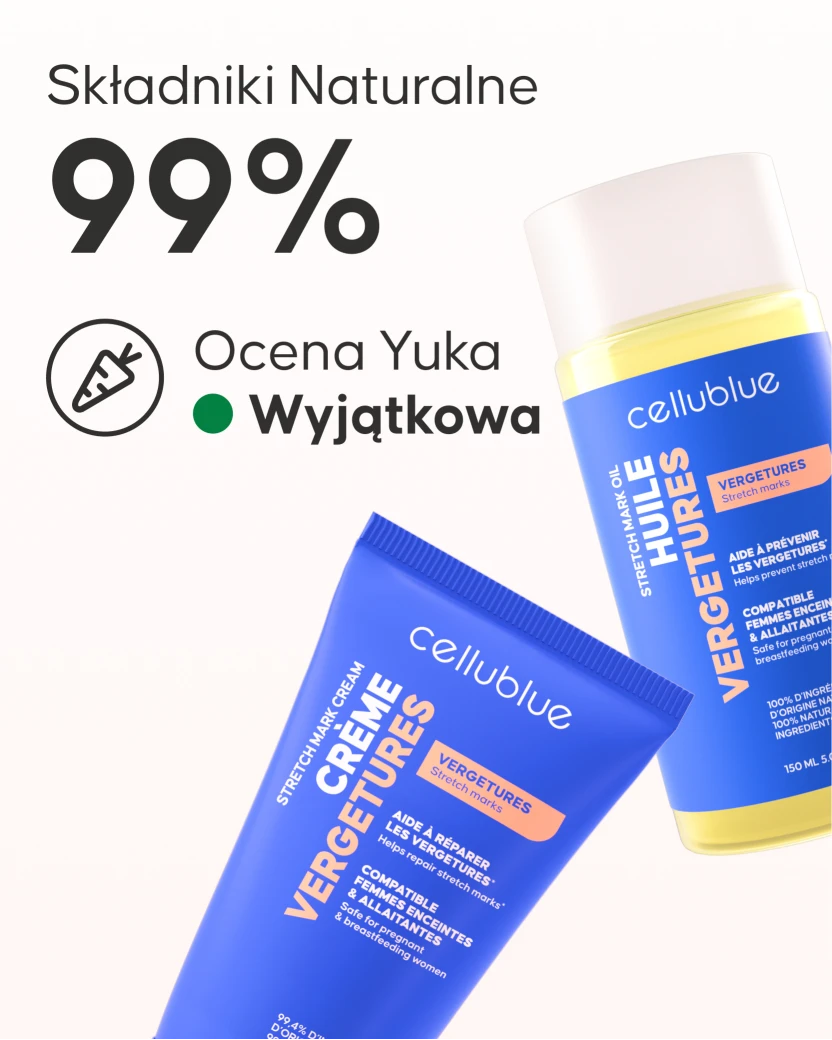 Codzienna pielęgnacja przeciw rozstępom z produktami Cellublue