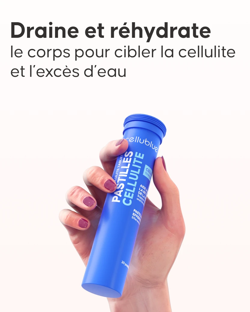 Dissolution de la pastille effervescente Cellublue vue détail
