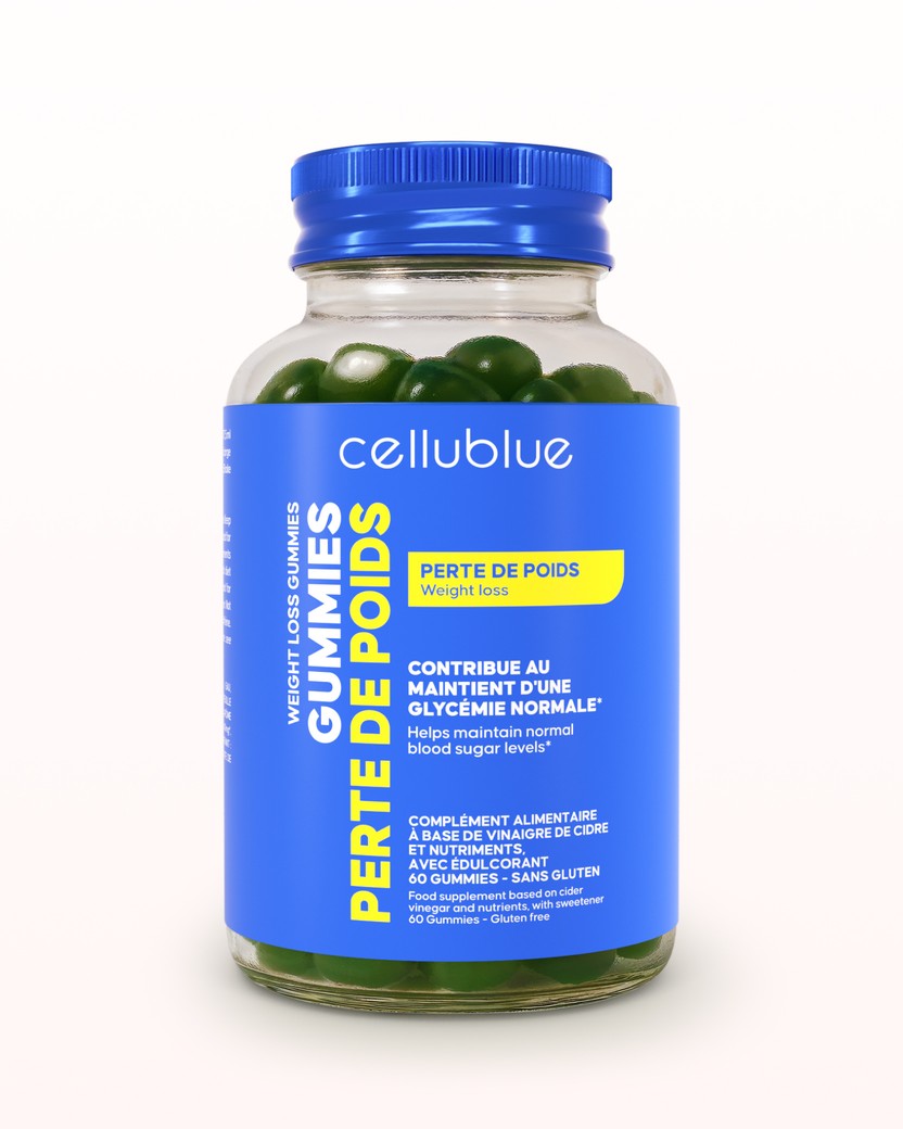 Gummies aceto di mele Cellublue per perdita di peso confezione fronte