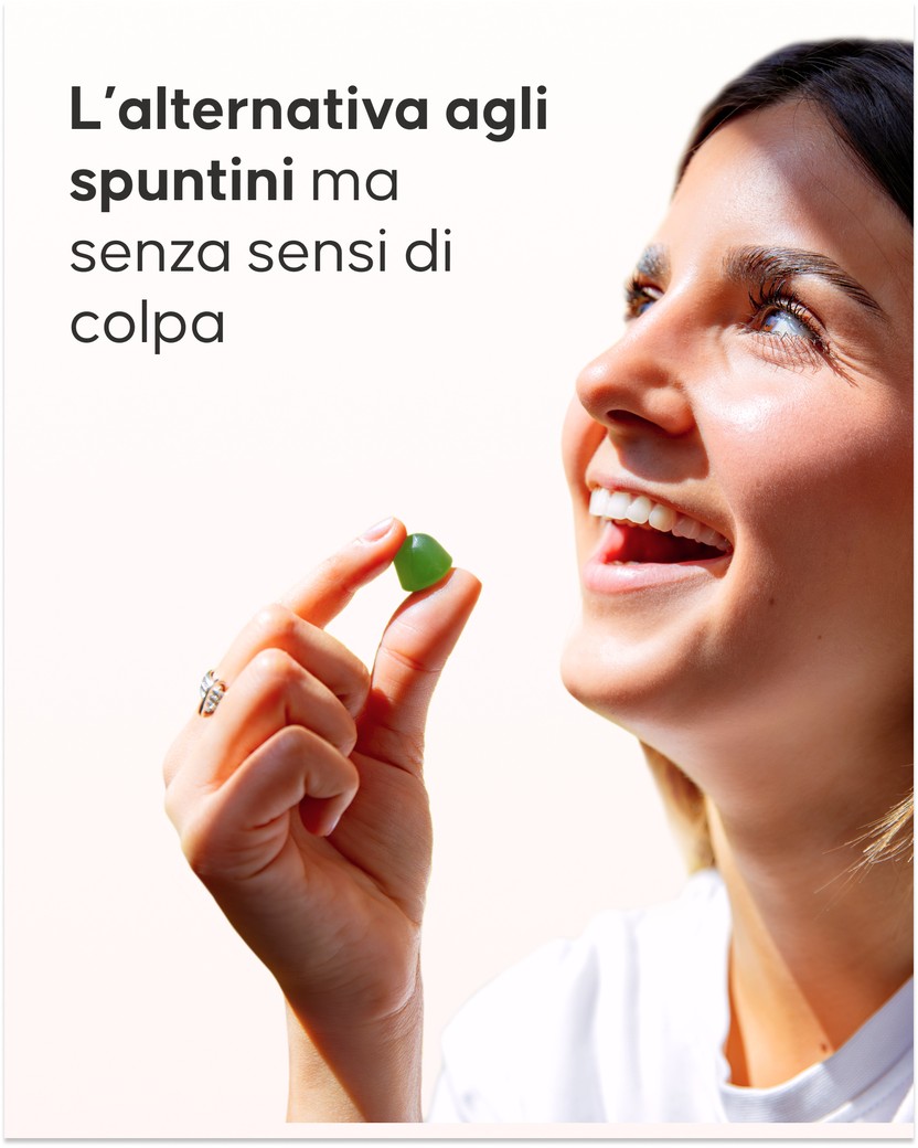 Gummies Cellublue aceto di mele dettaglio consistenza e colore