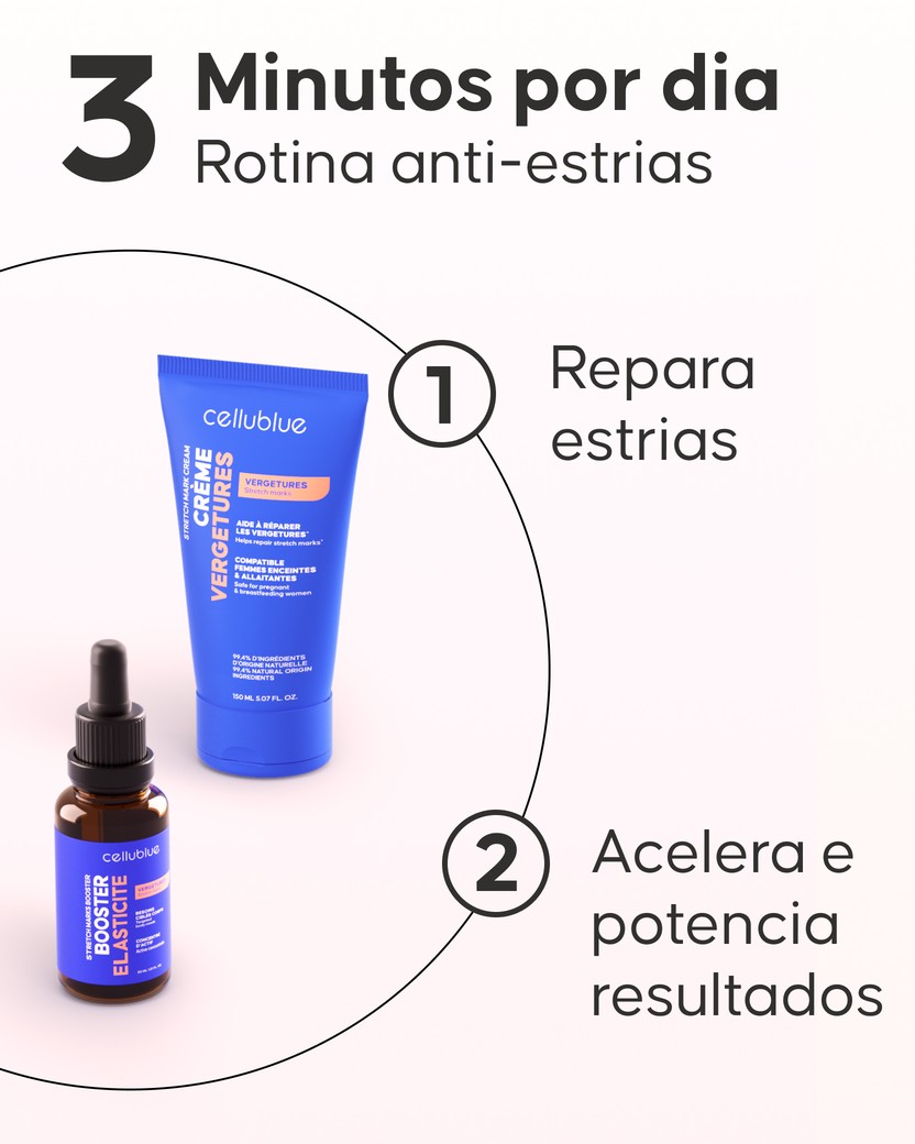 Booster de elasticidade Cellublue ingredientes ativos concentrados