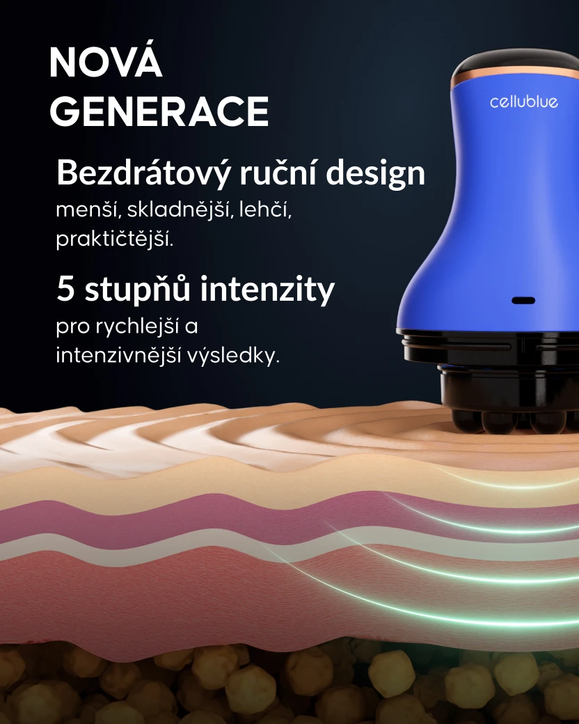 Cellublue přístroj na hubnutí použití na břiše