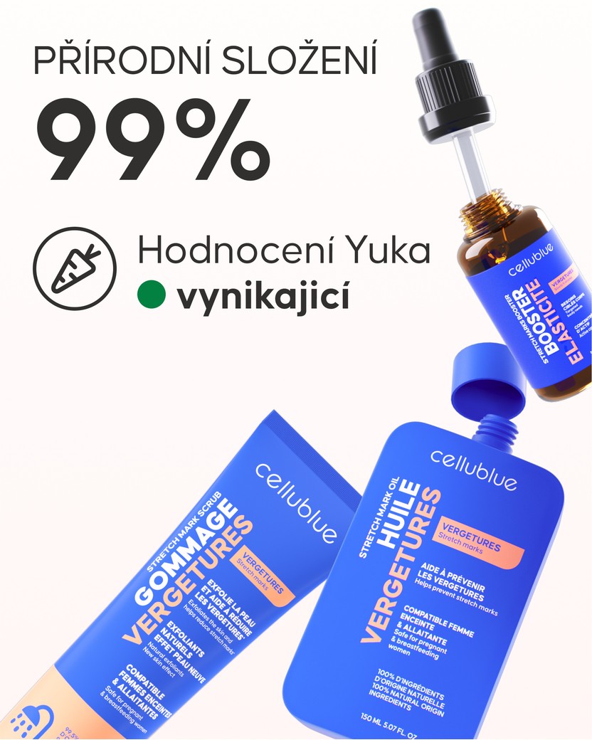 Cellublue rutina proti striím lifestyle záběr na pokožku