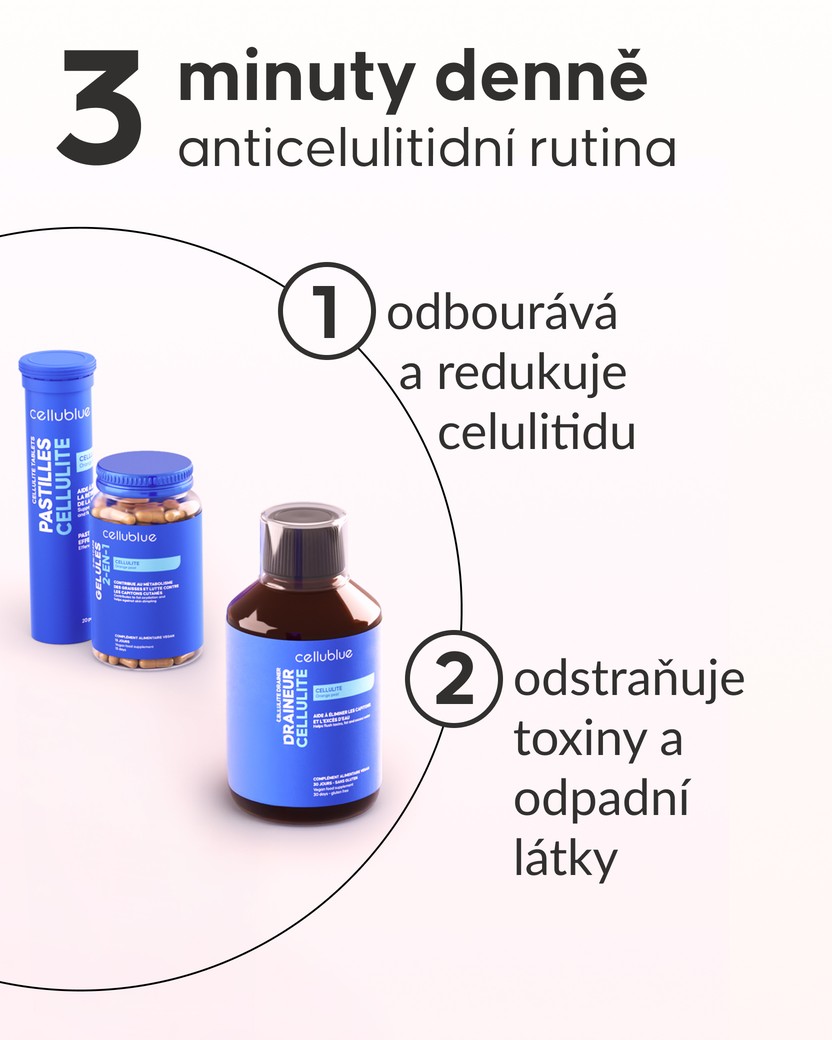 Kúra proti celulitidě Cellublue návod k použití