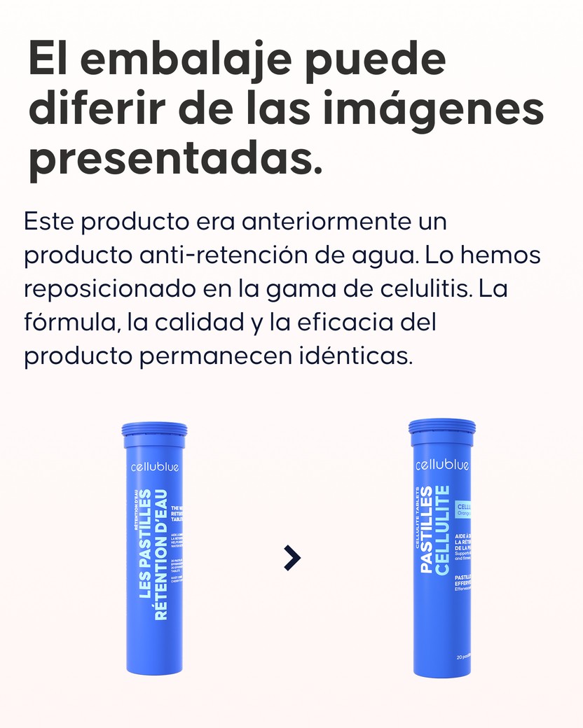 Pastillas efervescentes Cellublue sabor cereza detalle