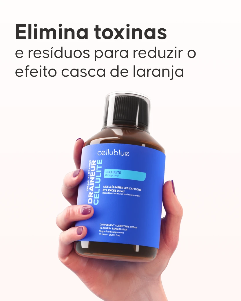 Ingredientes naturais do dreno anticelulite Cellublue