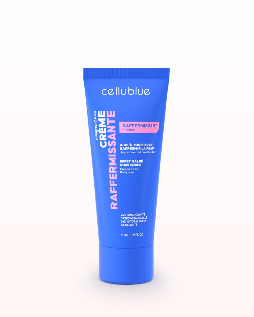 Texture della crema rassodante Cellublue applicata sulla pelle