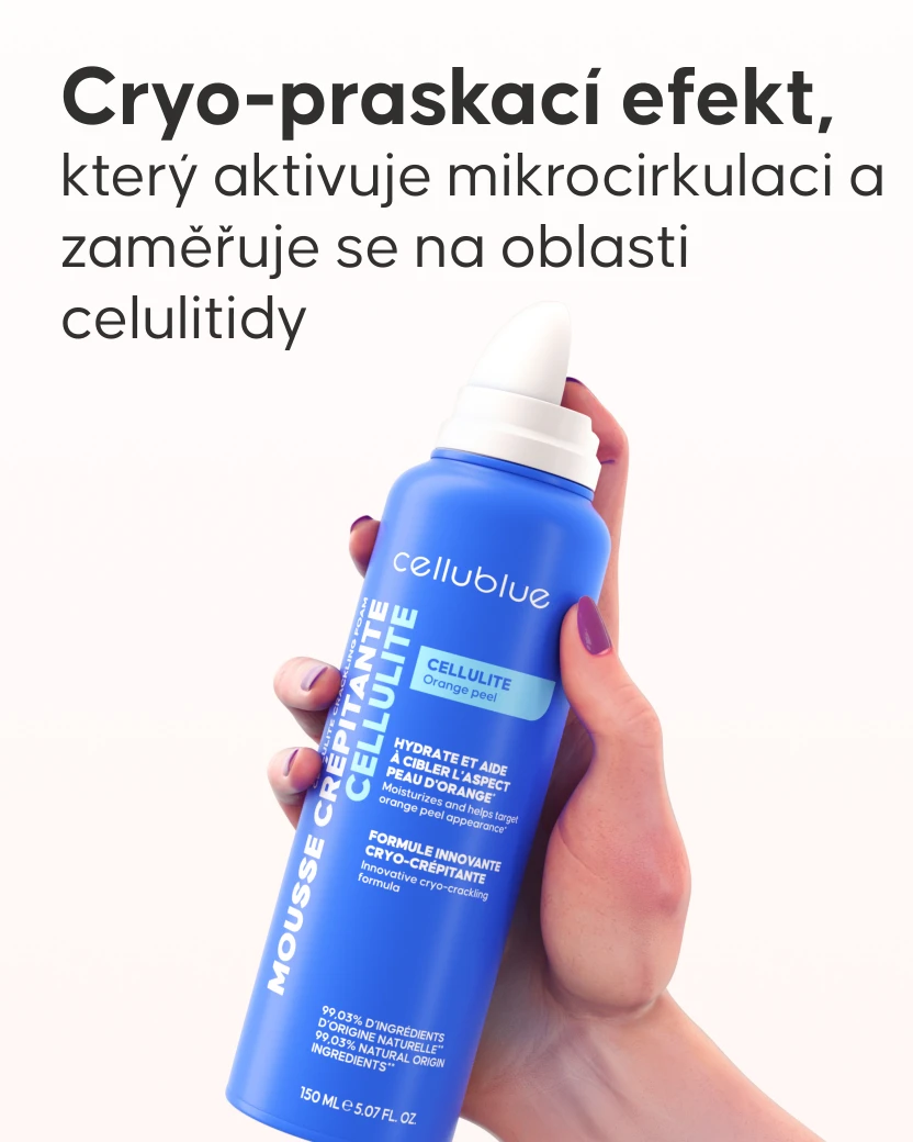 Aplikace kryo pěny proti celulitidě na stehna