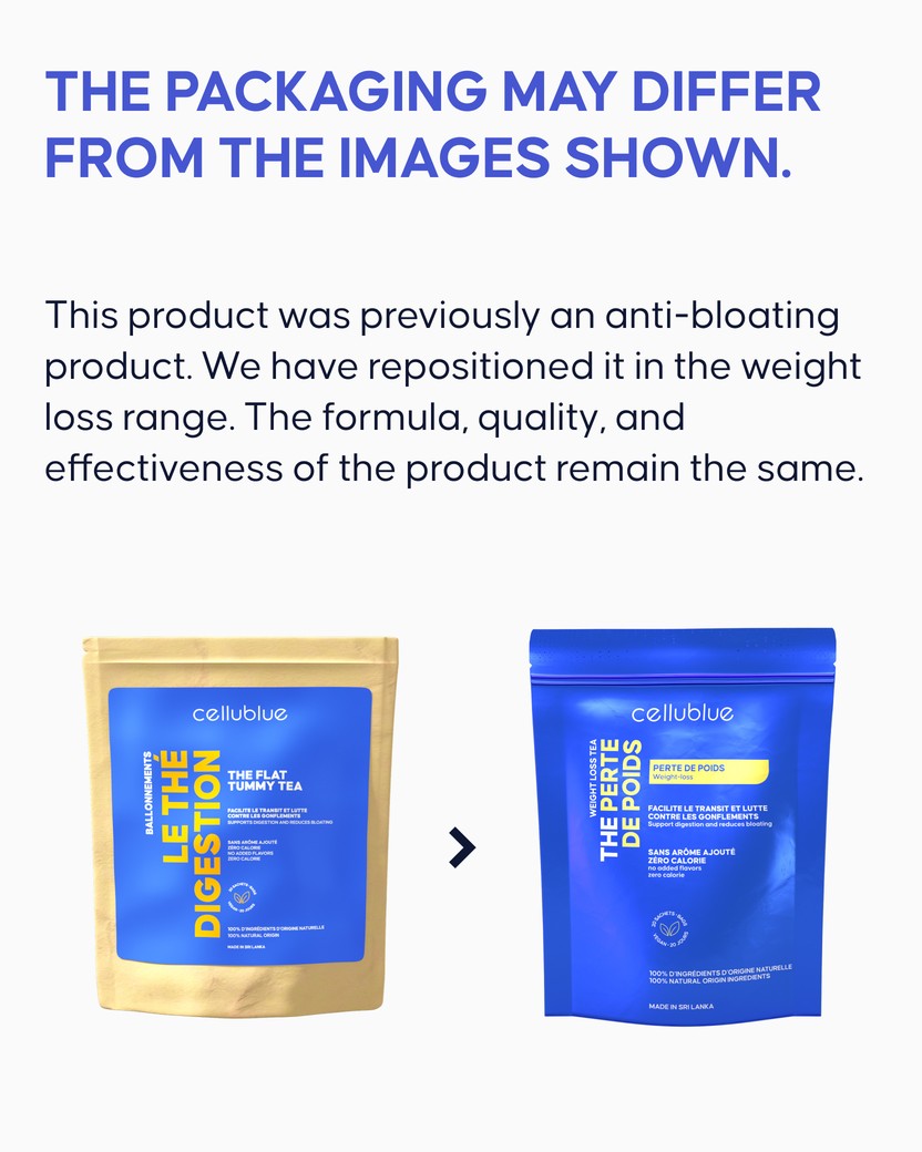 Cellublue weight loss tea lifestyle flat lay